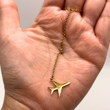Travel-Inspired Golden or Silver Airplane Wanderlust Necklace - Globe Traveler Store