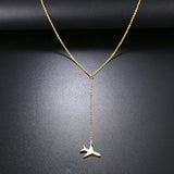Travel Inspired Golden or Silver Airplane Wanderlust Necklace - Globe Traveler Store