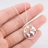 Globe World Map Necklace- Wanderlust Jewelry - Globe Traveler Store