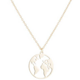 Globe World Map Necklace- Wanderlust Jewelry - Globe Traveler Store