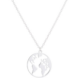 Globe World Map Necklace- Wanderlust Jewelry - Globe Traveler Store