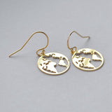 Globe World Map Earrings- Wanderlust Jewelry - Globe Traveler Store