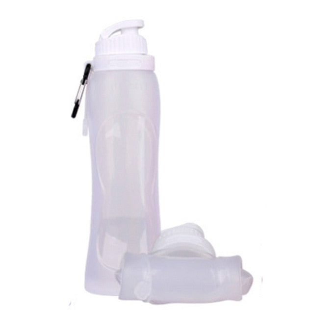 1Pc Collapsible Water Bottles Leakproof Valve Reusable Silicone