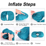 Inflatable Easy to Fold Travel Neck Pillow - Globe Traveler Store