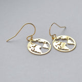 Globe World Map Earrings- Wanderlust Jewelry - Globe Traveler Store