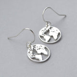 Globe World Map Earrings- Wanderlust Jewelry - Globe Traveler Store