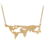 3 Color Globetrotter World Map Pendant Necklace - Globe Traveler Store