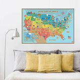 US Map Removable Vinyl Decal Wall Sticker Home Decor - Globe Traveler Store
