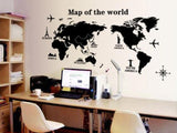 Removable World Map Wall Sticker - Globe Traveler Store