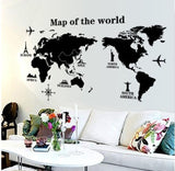 Removable World Map Wall Sticker - Globe Traveler Store