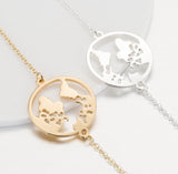 World Map Globe Bracelet For Women-Wanderlust Jewelry - Globe Traveler Store