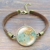 Vintage World Map Bracelet for Men and Women-Limited Edition - Globe Traveler Store