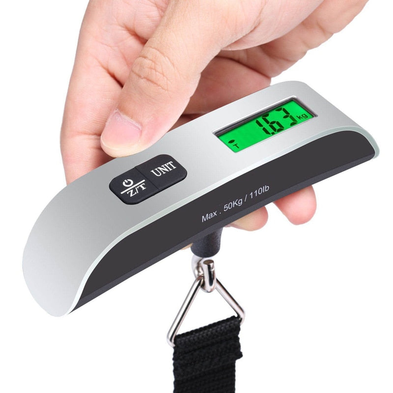 GUSTVE Digital Luggage Scale Portable Suitcase Scale Hanging Scales  Handheld Electronic Scale with Backlight Digital Display Travel Accessory