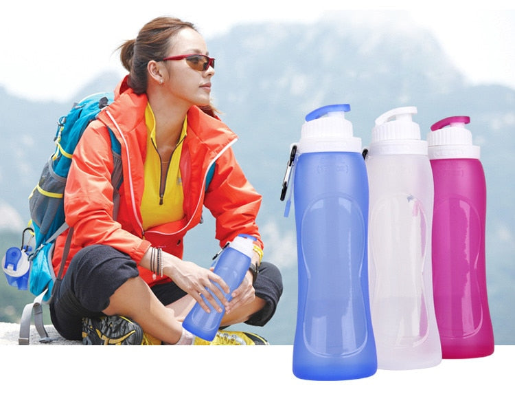 AD3UNDER Collapsible Water Bottle, Foldable Silicone