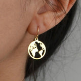 Globe World Map Earrings- Wanderlust Jewelry - Globe Traveler Store
