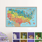 US Map Removable Vinyl Decal Wall Sticker Home Decor - Globe Traveler Store